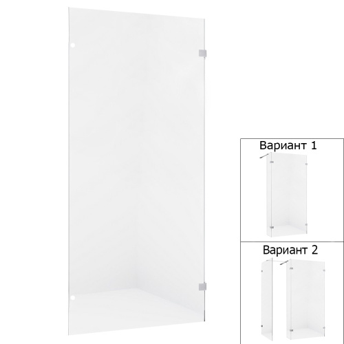 Душевая перегородка New Trendy EVENTA Chrome EXK-4631 90х200 стекло прозрачное профиль хром глянцевый