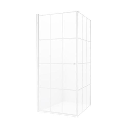 Душевой уголок New Trendy SUPERIA White K-0794 90х90 стекло прозрачное профиль белый без поддона