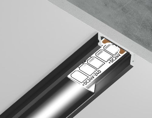 Алюминиевый накладной профиль Ambrella Light Alum Profile (Алум Профиле) GP1700BK/BK