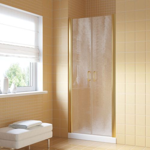 Душевая дверь Vegas-Glass E2P LUX E2P LUX 85 9 2 85х200 стекло рифленое профиль золото глянцевое