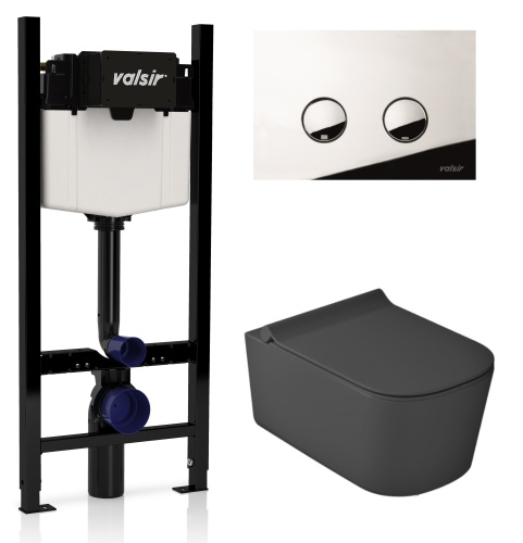 Комплект унитаз с инсталляцией Valsir KIT VSCR 5486NEMT Slim P4