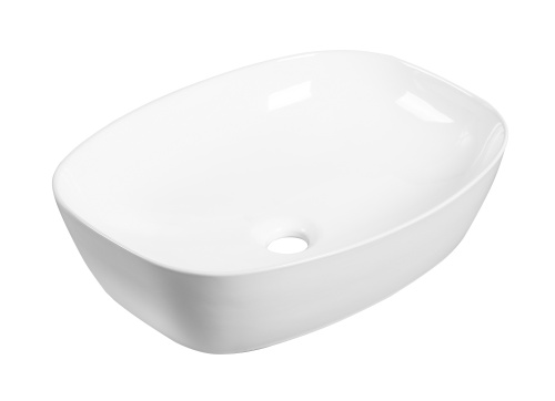 Раковина из сантехнического фарфора MILLEAU MIEL MU0064-GW 51х39 накладная цвет белый глянцевый без отверстий под смеситель