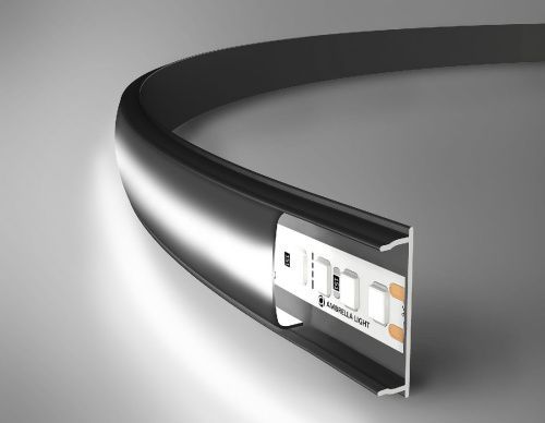 Алюминиевый накладной профиль Ambrella Light Alum Profile (Алум Профиле) GP1600BK/BK