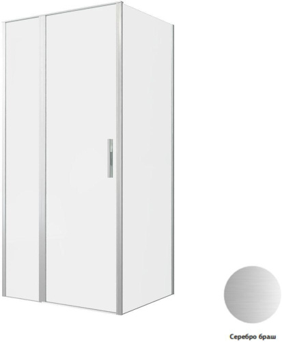 Душевой уголок Allen Brau Priority 3.31029.BA + 3.31041.BA 100х80 стекло прозрачное профиль серебро брашированное без поддона