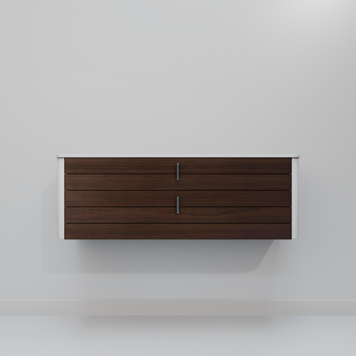 Тумба с раковиной ArtDecco Gabriella (Габриелла) AGB12W24S100 120x45x40 подвесная цвет черный орех