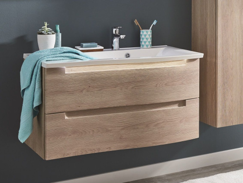 Тумба под раковину Puris Purefaction WUA36901SL(676/180) 90х51х51 подвесная цвет дуб чарлстон