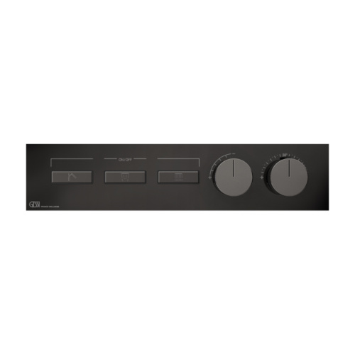 Смеситель для душа Gessi Hi-Fi 63014#706 встраиваемый в стену черный с термостатом (внешняя часть)
