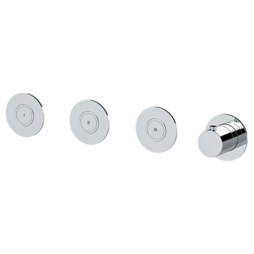 Смеситель для душа Remer X Style X99D3PKB встраиваемый в стену хром с термостатом