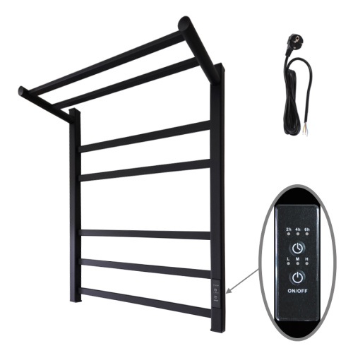 Полотенцесушитель Маргроид Вид 81-10 профильный 8110-6050-1083-9005R 53х60 электрический черный матовый