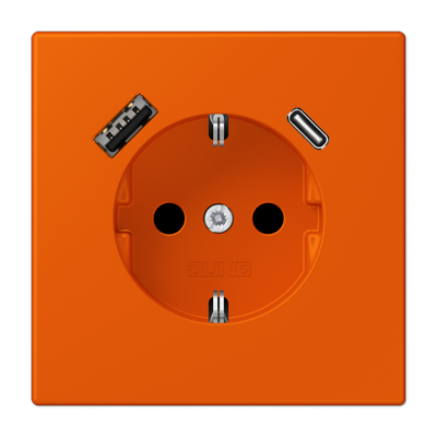 Розетка 2K+З USB Typ AC Jung Les Couleurs Le Corbusier (Лес Цоулеурс Ле Цорбусиер) LC1520-15CA260