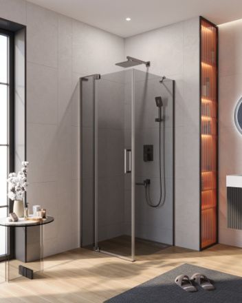 Душевой уголок Cezares SLIDER SLIDER-AH-1-80-70/80-GRIGIO-GM 80х70 стекло тонированное профиль оружейная сталь без поддона