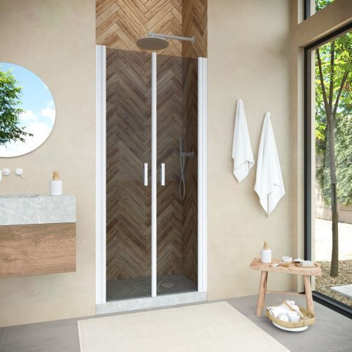 Душевая дверь Vegas-Glass E2P NOVO E2P NOVO h2000 120 01 07 120х200 стекло тонированное профиль белый