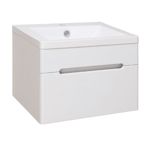 Тумба под раковину Runo Парма 00000001138 60х40 подвесная цвет белый