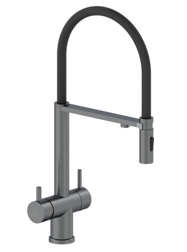 Смеситель для кухни AltroBagno Flusso AltroBagnoFlusso050203GM на мойку оружейная сталь