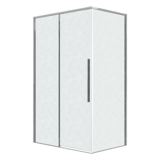 Душевой уголок Grossman Galaxy 120.K33.01.1410.10.02 140х100 стекло шиншилла профиль хром без поддона