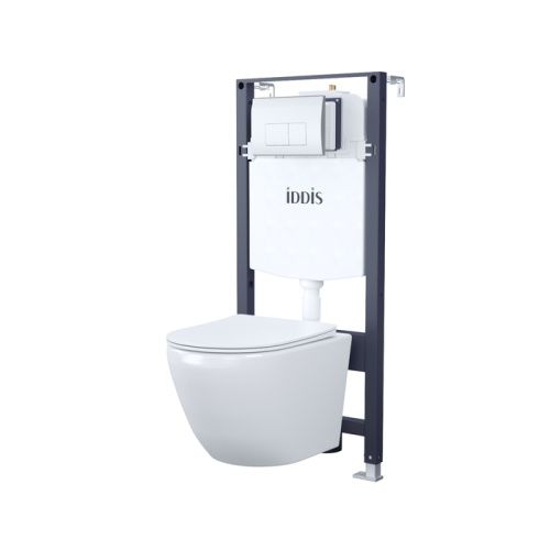 Комплект унитаз с инсталляцией и клавишей смыва IDDIS Basic BASB010i73