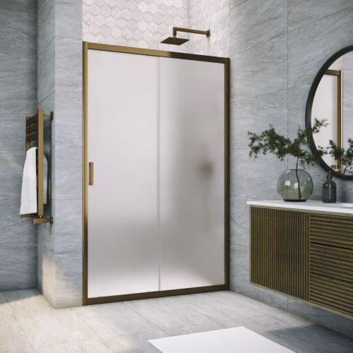 Душевая дверь Vegas-Glass ZP TUR+NOVO ZP TUR NOVO 165 05 10 165х200 стекло матовое профиль бронза