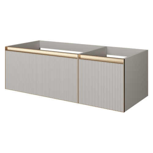 Тумба под раковину Armadi Art Quatro 790-M2-120-CM-RIB-MG 120х50х40 подвесная цвет серый