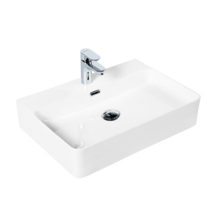 Раковина BelBagno 43 см BB1338 накладная цвет белый глянцевый