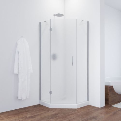 Душевой уголок Vegas-Glass AFA-Pen TUR+NOVO AFA-Pen NOVO 120 07 02 L 120х120 стекло рифленое профиль хром матовый без поддона