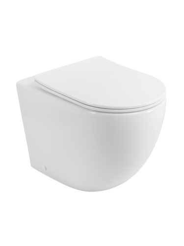 Унитаз приставной BelBagno SFERA-R BB2141CB-TOR/SC белый с сиденьем микролифт безободковый смыв торнадо