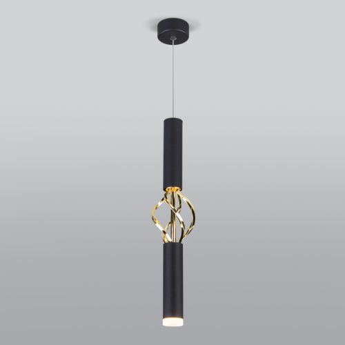 Светильник подвесной Eurosvet Lance (Ланце) 50191/1 LED черный/золото