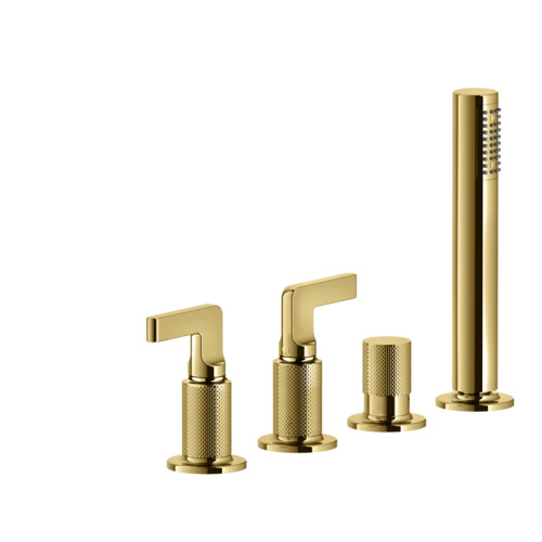 Смеситель Gessi Inciso 58043#246 на борт ванны золото