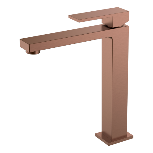 Смеситель Boheme Qubic 472-BRB на столешницу бронза брашированная