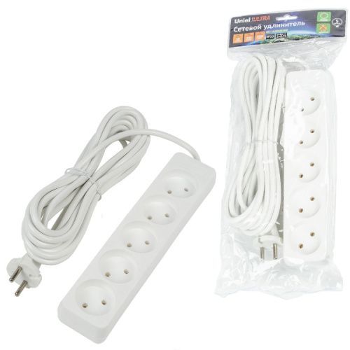 Удлинитель бытовой Uniel ULTRA (УЛТРА) S-CU5-5 WHITE