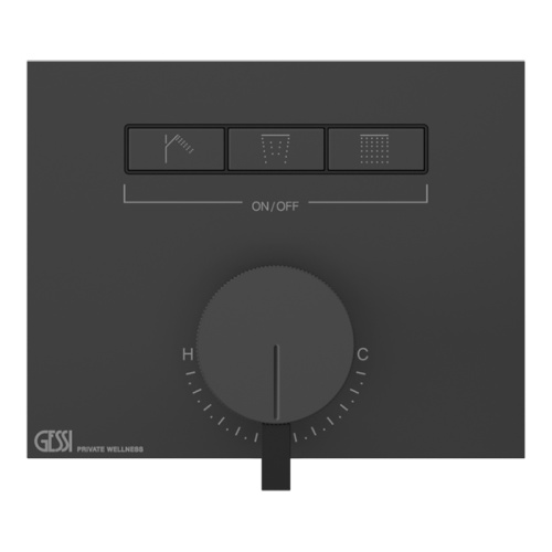 Смеситель для душа Gessi Hi-Fi 63081#299 встраиваемый в стену черный (внешняя часть)