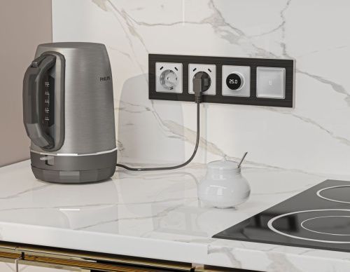 Комплект механизма электрической розетки 2USB С+C 20W с/з на винтовых зажимах 16A-250V Ambrella Volt MA MA410510