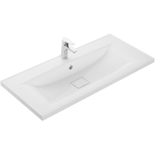 Раковина Aquaton Айрис 100 см 1A73273KAG010 накладная цвет белый