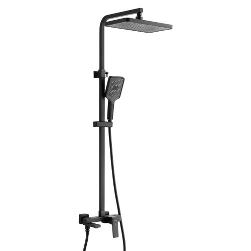 Душевая стойка Shevanik S4636H настенная цвет черный