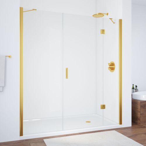 Душевая дверь Vegas-Glass AFP-F TUR+NOVO AFP-F TUR NOVO h1890 140 09 01 R 140х190 стекло прозрачное профиль золото