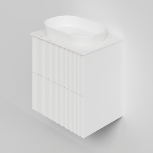 Тумба со столешницей La Fenice TERRA TWIN NFNC-01-TER-B-60-2-3-GG 62х62х47 подвесная цвет белый
