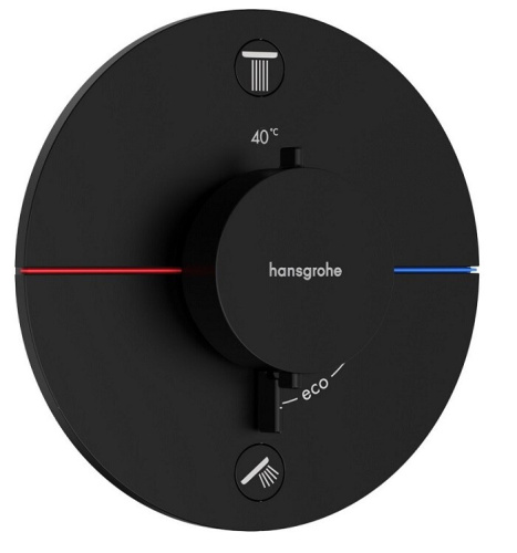 Смеситель Hansgrohe ShowerSelect Comfort S 15554670 настенный встраиваемый черный матовый