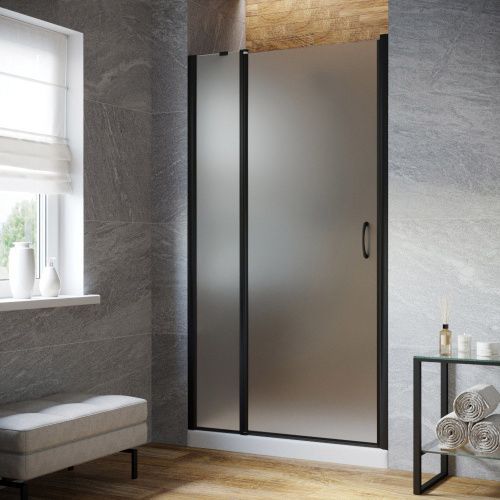 Душевая дверь Vegas-Glass EP-F-1 LUX EP-F-1 LUX 135 02М 10 L 135х200 стекло матовое профиль черный матовый