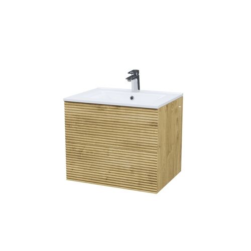 Тумба с раковиной IDDIS Bild BIL60V0i95K 60х45х50 подвесная цвет дуб