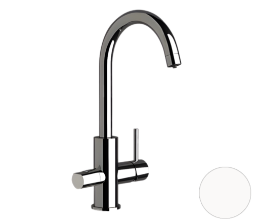 Смеситель для кухни Remer X Style N792DWBO на мойку белый