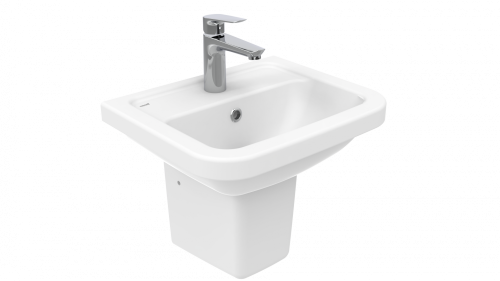 Раковина из сантехнического фарфора Creavit Key KY045-00CB00E-0000 45х37 подвесная цвет белый