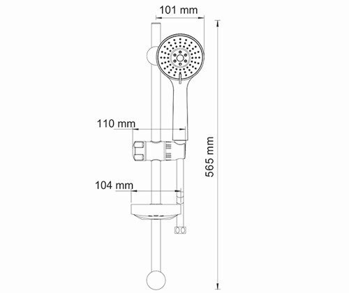 Душевой гарнитур WasserKRAFT  A005 настенный хром - фото 5 Душевой гарнитур WasserKRAFT  A005 настенный хром - фото 5