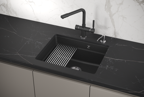 Кухонная мойка Granula Kitchen Space 5501U, ЧЁРНЫЙ 55x45 цвет черный