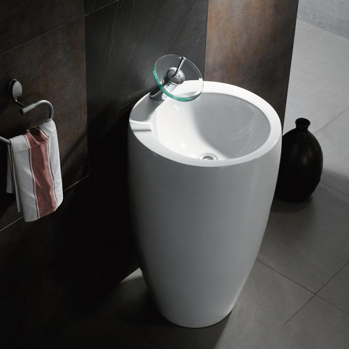 Раковина CeramaLux 51 см B133 напольная цвет белый