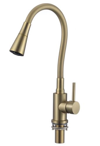 Смеситель для кухни Savol S-3002CM-07 на мойку золото матовое