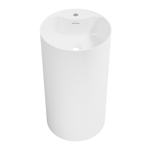 Раковина акриловая Wellsee Chalice Perfection 230615000 45х45 напольная цвет белый матовый 1 отверстие под смеситель Раковина акриловая Wellsee Chalice Perfection 230615000 45х45 напольная цвет белый матовый 1 отверстие под смеситель