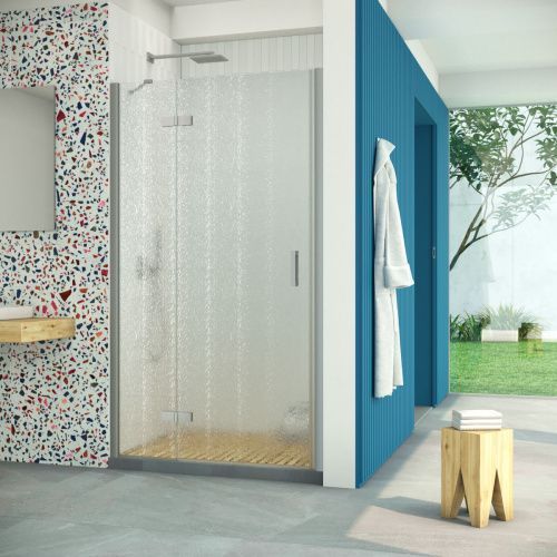 Душевая дверь Vegas-Glass AFP Retta AFP Retta 90 07 02 L 90х200 стекло рифленое профиль хром