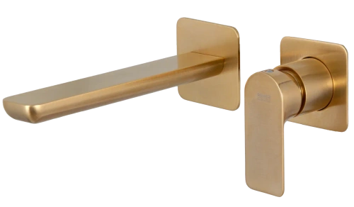 Смеситель для раковины Remer Infinity I15PLBG встраиваемый в стену брашированное золото