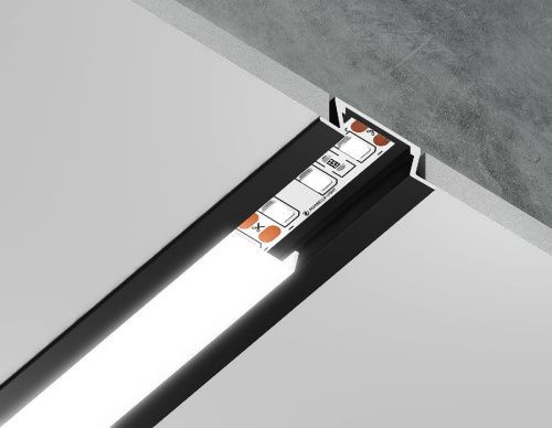 Алюминиевый встраиваемый профиль Ambrella Light Alum Profile (Алум Профиле) GP1001BK