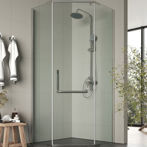 Душевой уголок Agger A03-090TCR/G 85х85 стекло прозрачное профиль хром без поддона