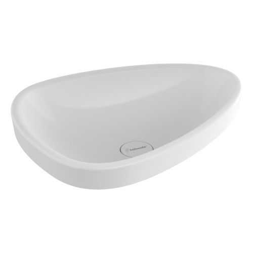 Раковина из сантехнического фарфора Ambassador Kingston 146T20002 58х44 накладная цвет белый глянцевый без отверстий под смеситель